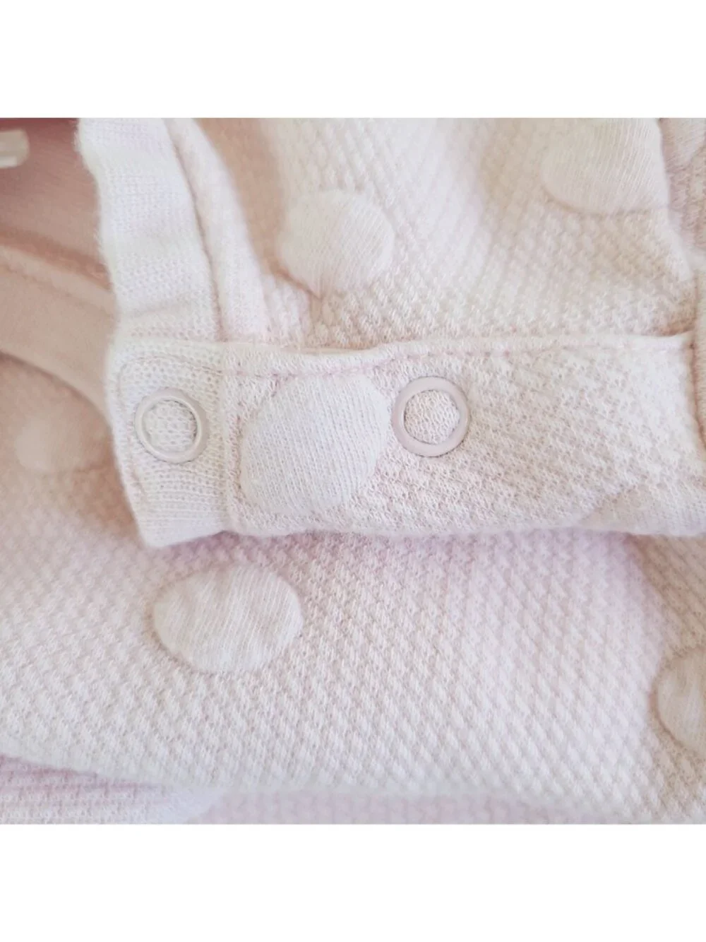 H&M Sweater Dress Girls Pink Textured Polka Dot Long Sleeve Size 2-3Y